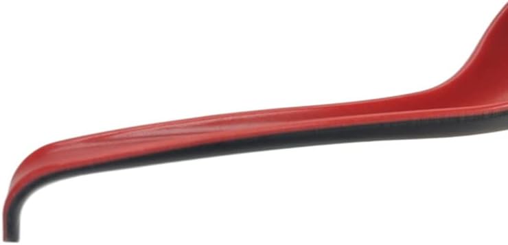 Plastic Large Soup Spoons with Long Handle  Red and Black Wonton Rice Spoons for Noodles Chinese Won Ton (12 Pack)