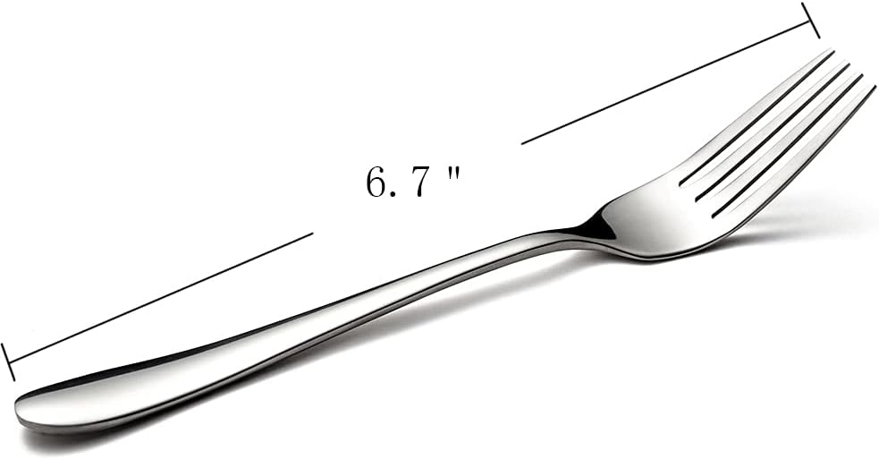 12-Piece Stainless Steel Dessert Forks Salad Forks Set 6.7-Inch