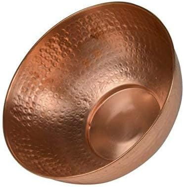 GoCraft Pure Copper Mixing Bowl with Hammered Finish for Salad  Egg Beating  Decorative & Kitchen Serving Purposes - 7.5" (Medium)