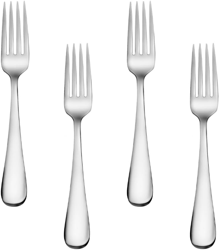 Salad Forks/Dessert Forks Made in USA Set of 12 18/10 Stainless Steel Flatware Mirror Finish Dishwasher Safe TAA HubZone  Buy American Compliant Annapolis Silverware Made by Sherrill Manufacturing