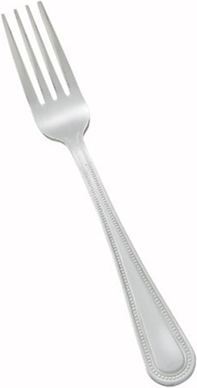 Winco 12-Piece Dots Dinner Fork Set  18-0 Stainless Steel Silver