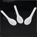 100 Pack Disposable Asian Soup Spoons Chinese Soup Spoons Plastic Disposable White