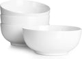 DOWAN 39 OZ Soup Bowls Set of 4 - Large Cereal Bowls  White Ceramic Big and Deep Ramen Bowls for Noodle  Pasta  Salad  Mixed Fruit - Dishwasher & Microwave Safe