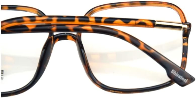 Shiratori Woman's New Retro Blue Light Blocking Glasses Big frame Nerd Eyeglasses Frame Anti Blue Ray Computer Game Glasses Leopard