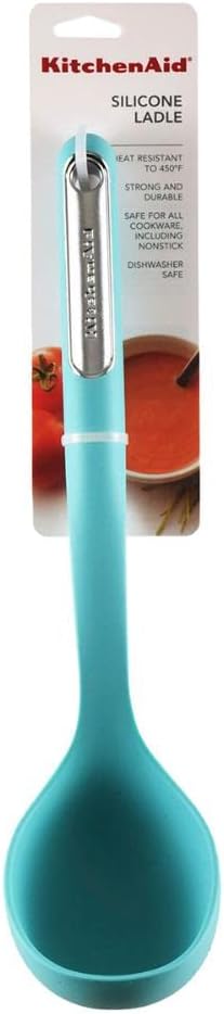 KitchenAid KL006OHAQA Silicone Ladle  13 inches  Aqua Sky