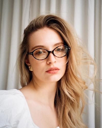 TIJN Olisa Blue Light Blocking Glasses for Women Men Oval Glasses Frame Bluelight Glasses for Gaming/Computer/Screen