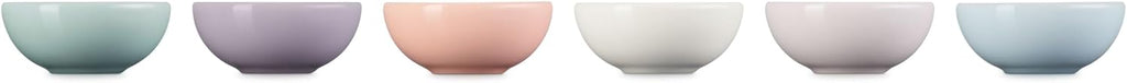 Le Creuset Stoneware Set Of 6 Vancouver Pinch Bowls  Pastel Multi Color