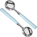 Stainless Steel Soup Spoons Ceramic Handle Spoon  Korean Dessert Spoon Mirror Polishing Cutlery  7.3 Inches