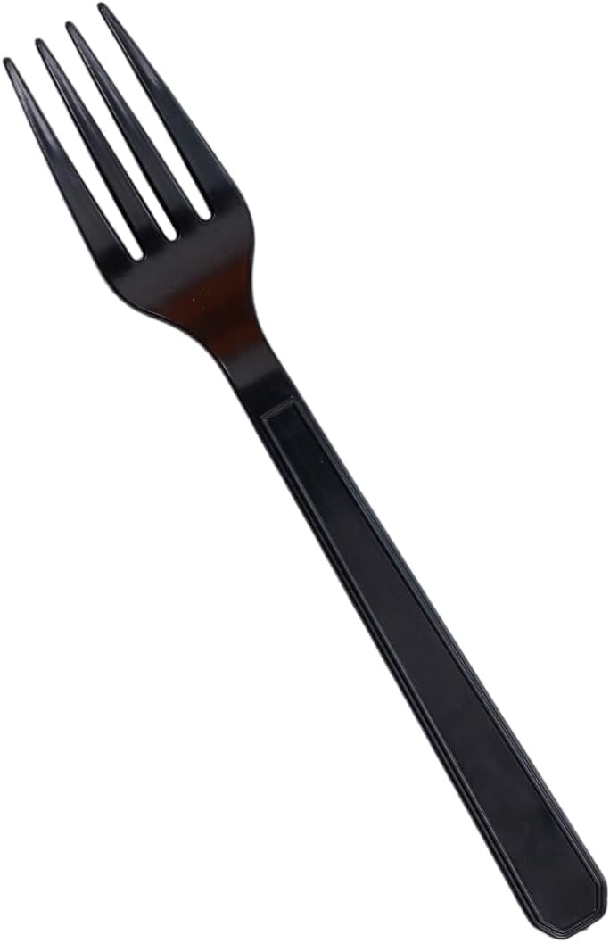 Heavy-Duty Black Plastic Forks – 1000-Pack – Durable Disposable Cutlery for Pasta  Salads  Meats  and Desserts – Ideal for Catering  Events & Takeout – Premium Strength & Sleek Design