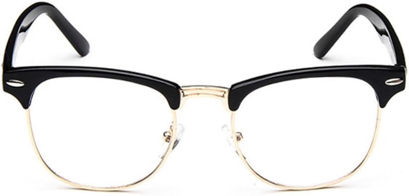 Shiratori New Vintage Fashion Half Frame Semi-Rimless Clear Lens Glasses