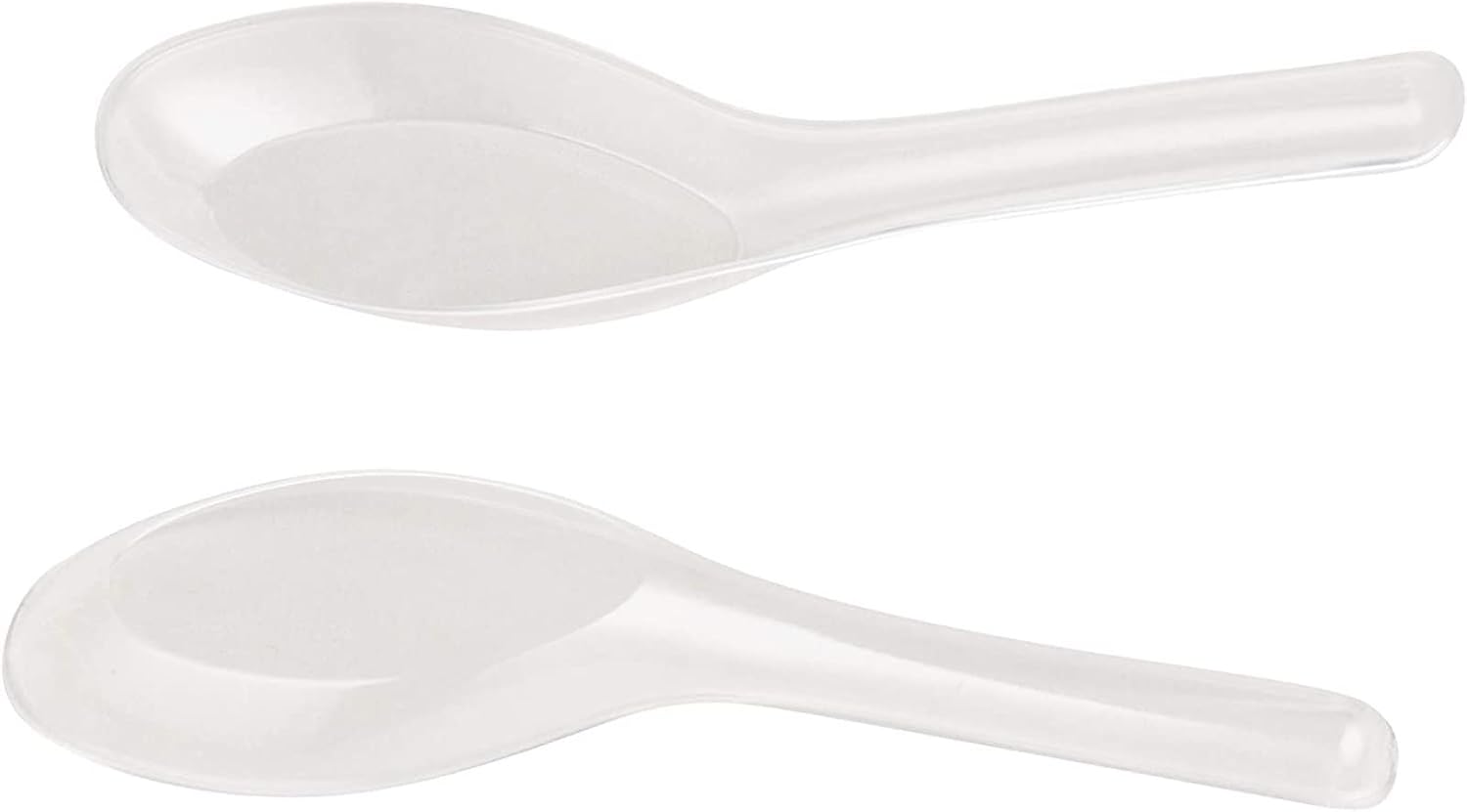 Juvale Plastic Soup Spoons - 200-Pack Clear Plastic - Disposable Asian Soup Spoons for Ramen & Pho  Bulk Clear Utensils