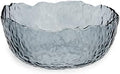 TOSSOW Glass Salad Bowl Irregular Shape Serving Bowls  25 oz Pyrex Mixing Bowls for Kitchen Prep  Fruit  Snack  Dessert  and Candy Dishes or Nut Bowls(Grey)