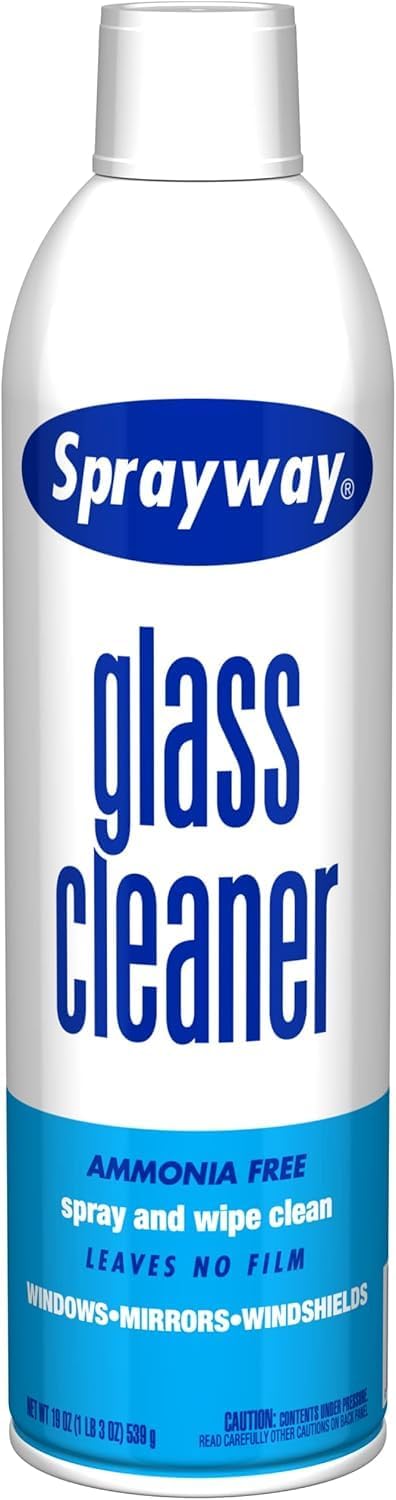 Sprayway Glass Cleaner with Foaming Spray for a Streak-Free Shine for Home and Automotive Use  19 oz.  Pack of 12