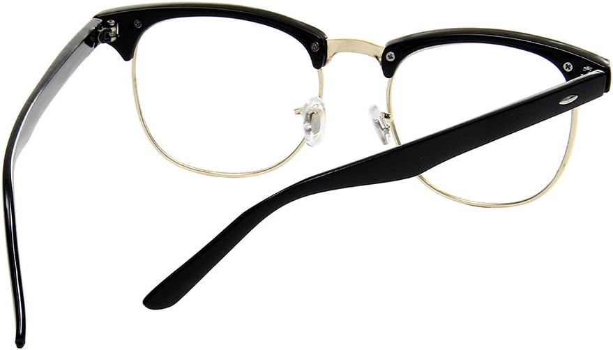 Shiratori New Vintage Fashion Half Frame Semi-Rimless Clear Lens Glasses