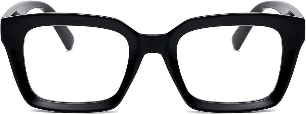 EYLRIM Classic Thick Square Frame Clear Lens Glasses for Women Men Non Prescription Eyeglasses