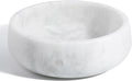 White Marble Dog Bowls  Non-Slip Dog Food Water Bowl Small  Heavy Duty Pet Bowl for Cats and Medium Dogs  Weighted African Natural Marble  Holds 4 Cups(5lbs)