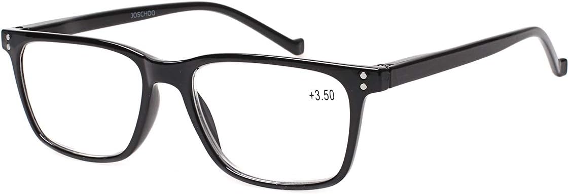 JOSCHOO 5 Pack Reading Glasses Men Women Spring Hinges Comfortable Glasses for Reading (5 Black  1.25)