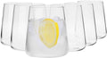Krosno Water Juice Drinking Glasses  Set of 6  12.9 oz  Avant-Garde Collection  Crystal Glass  Lightweight Everyday Drinking Glasses  Multi-Purpose  Dishwasher Safe  Made in Europe