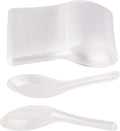 Juvale Plastic Soup Spoons - 200-Pack Clear Plastic - Disposable Asian Soup Spoons for Ramen & Pho  Bulk Clear Utensils