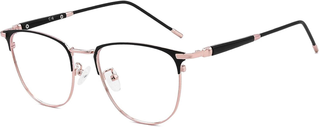 GUDVUE Blue Light Glasses  Computer/Gaming/TV/Phones Glasses for Women/men  Anti Glare/UV400/Eye Strain  Rose Gold
