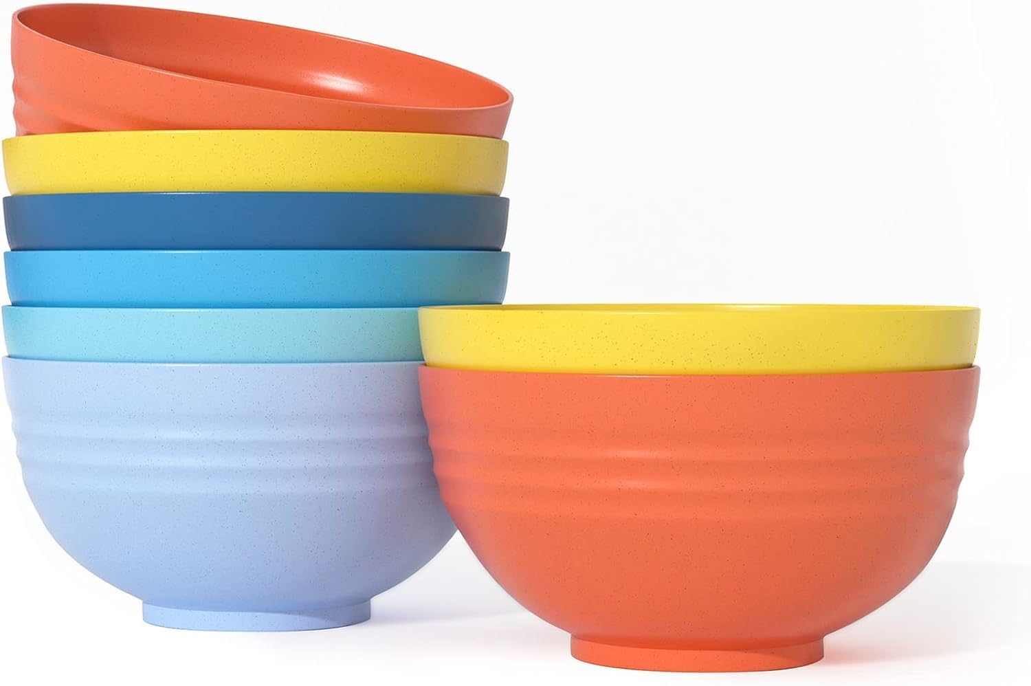 Homestockplus 34 Oz Large Soup Bowls  8 Pieces Deep Cereal Bowls  Unbreakable Color Kitchen Bowl for Oatmeal  Ramen  Dessert  Snack  Light Weight BPA-Free Microwave Dishwasher Safe Bowls Set