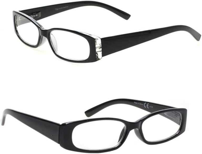 5 Pack Spring Hinge Reading Glasses Rectangular Fashion Quality Readers for Men and Women (5 Pack Mix  1.25)Medium