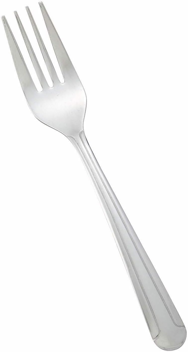 Winco 12-Piece Dominion Salad Fork Set  18-0 Stainless Steel  Silver