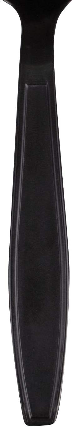 Karat U2032 5.6" PP Extra-Heavy Weight Disposable Soup Spoon  Black (Pack of 1000)