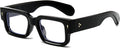 EYLRIM Square Thick Frame Glasses for Women Men Chunky Rectangle Blue Light Glasses Non Prescription Eyeglasses