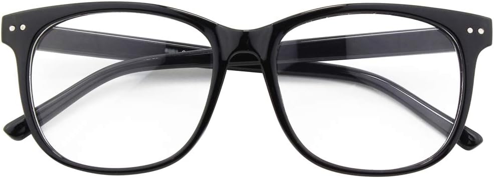 GQUEEN Fake Non Prescription Glasses Clear Lens for Women Men Oversized Frame UV400 Protection  201581