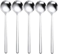 Spoons Silverware Set 5-Pack Korean Spoon 7.7 Inch 18/8 Stainless Steel Table Soup Spoons for Home  Kitchen  or Restaurant Flatware Set  Dishwasher Safe