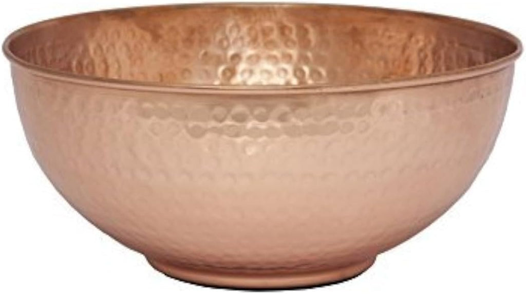 GoCraft Pure Copper Mixing Bowl with Hammered Finish for Salad  Egg Beating  Decorative & Kitchen Serving Purposes - 7.5" (Medium)