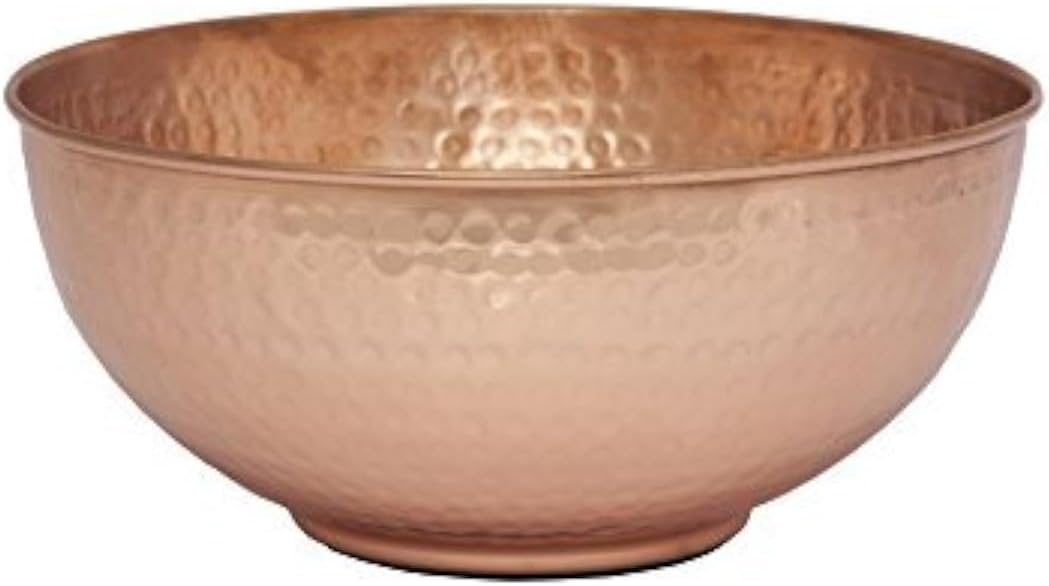 GoCraft Pure Copper Mixing Bowl with Hammered Finish for Salad  Egg Beating  Decorative & Kitchen Serving Purposes - 7.5" (Medium)
