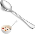 Dinner Spoon Set 16 Pcs 7.3" Tablespoons Premium Food Grade Stainless Steel Spoons Durable Metal Spoon Tablespoon Silverware Spoons Only Mirror Finish & Dishwasher Safe Use for Home Restaurant