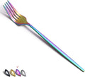 Matt Rainbow 6 Piece Stainless Steel 8.4'' Dinner Forks - Silverware Set  Dessert  Table  Salad Forks - Dishwasher Safe
