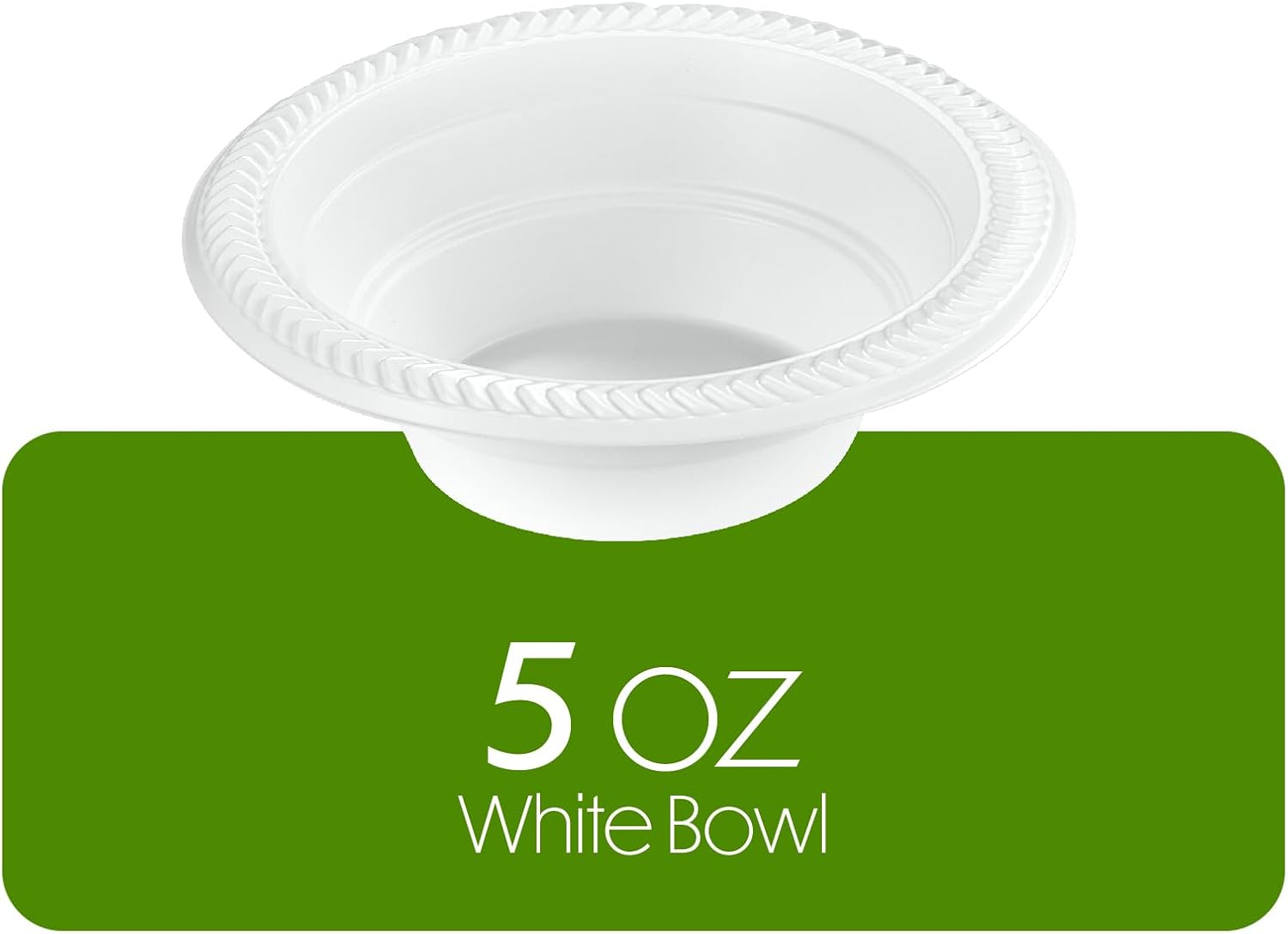 PLASTICPRO 800 PCS White Plastic Bowls 5 oz Premium Quality Light Weight Dishes Disposable Small Plastic Bowls for Dessert Appetizers Soups for Parties Weddings
