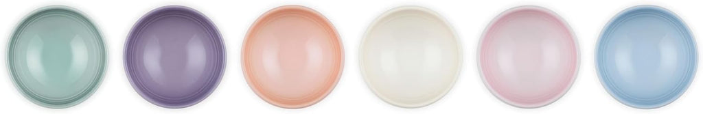 Le Creuset Stoneware Set Of 6 Vancouver Pinch Bowls  Pastel Multi Color