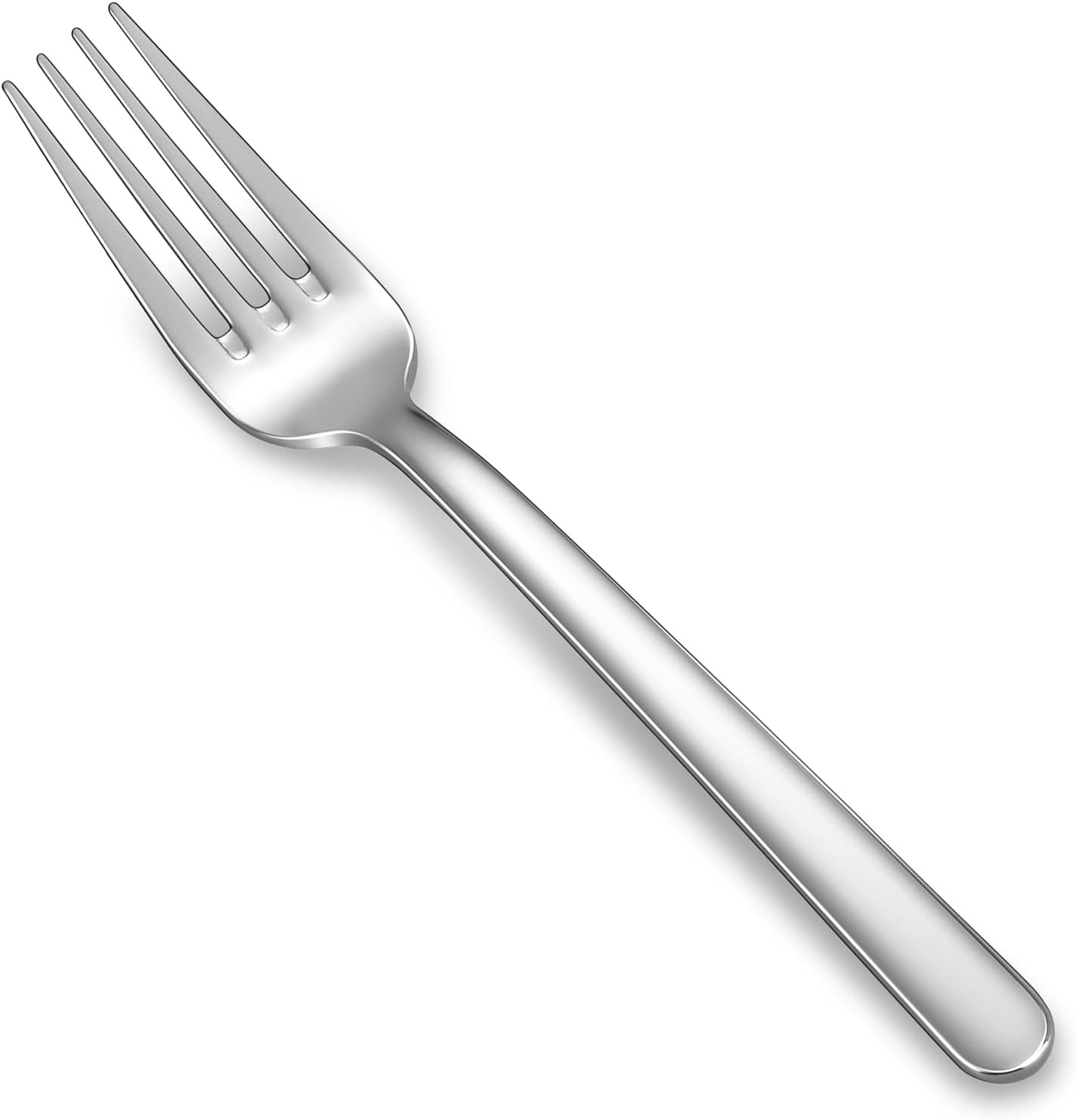 KEAWELL Premium Lucent 4-Piece 7.3 inch Forks Silverware – Mirror Polished 18/10 Stainless Steel with Modern Handle and Dishwasher Safe for Formal Meals and Gifting (4  Salad Forks)