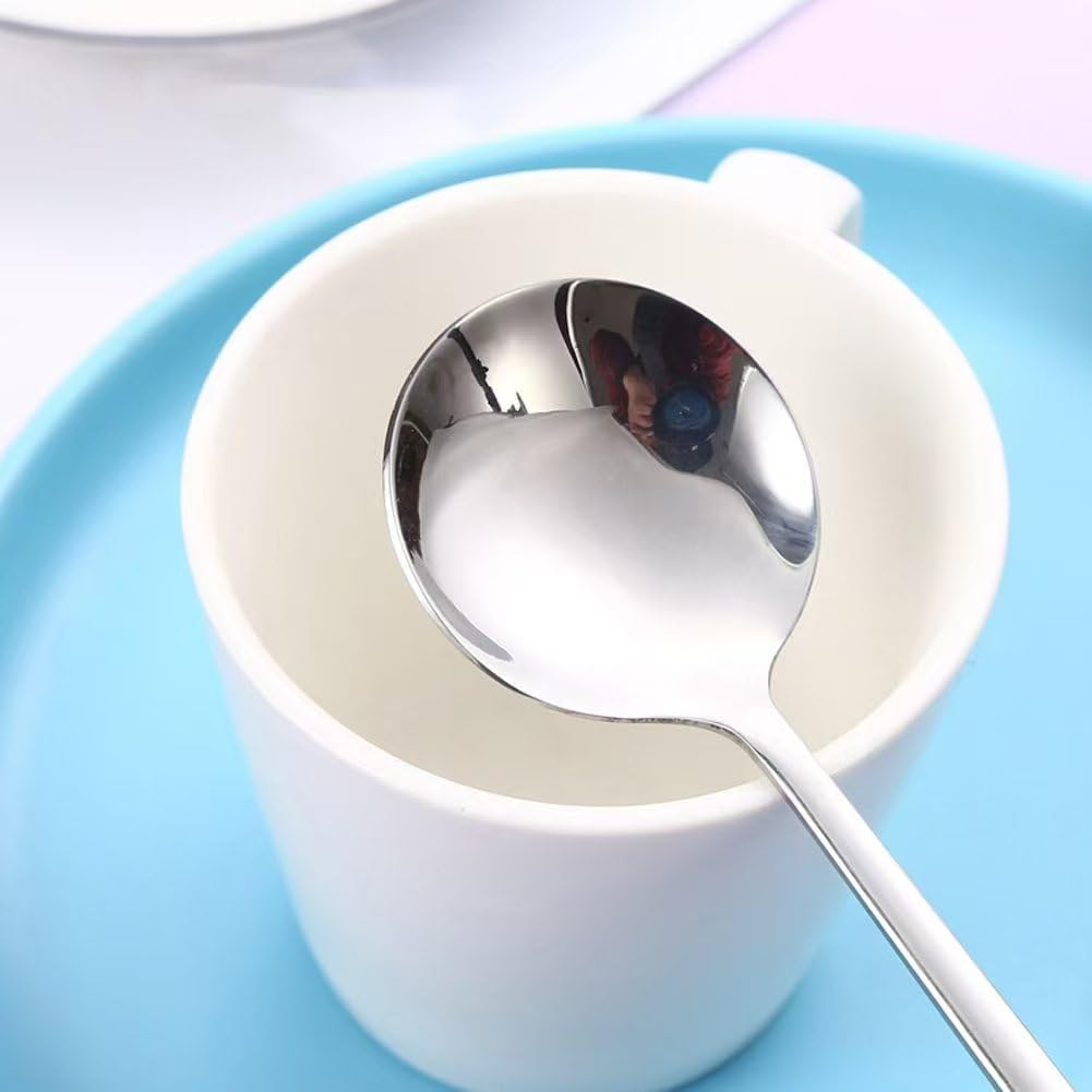 Spoons Silverware Set 5-Pack Korean Spoon 7.7 Inch 18/8 Stainless Steel Table Soup Spoons for Home  Kitchen  or Restaurant Flatware Set  Dishwasher Safe