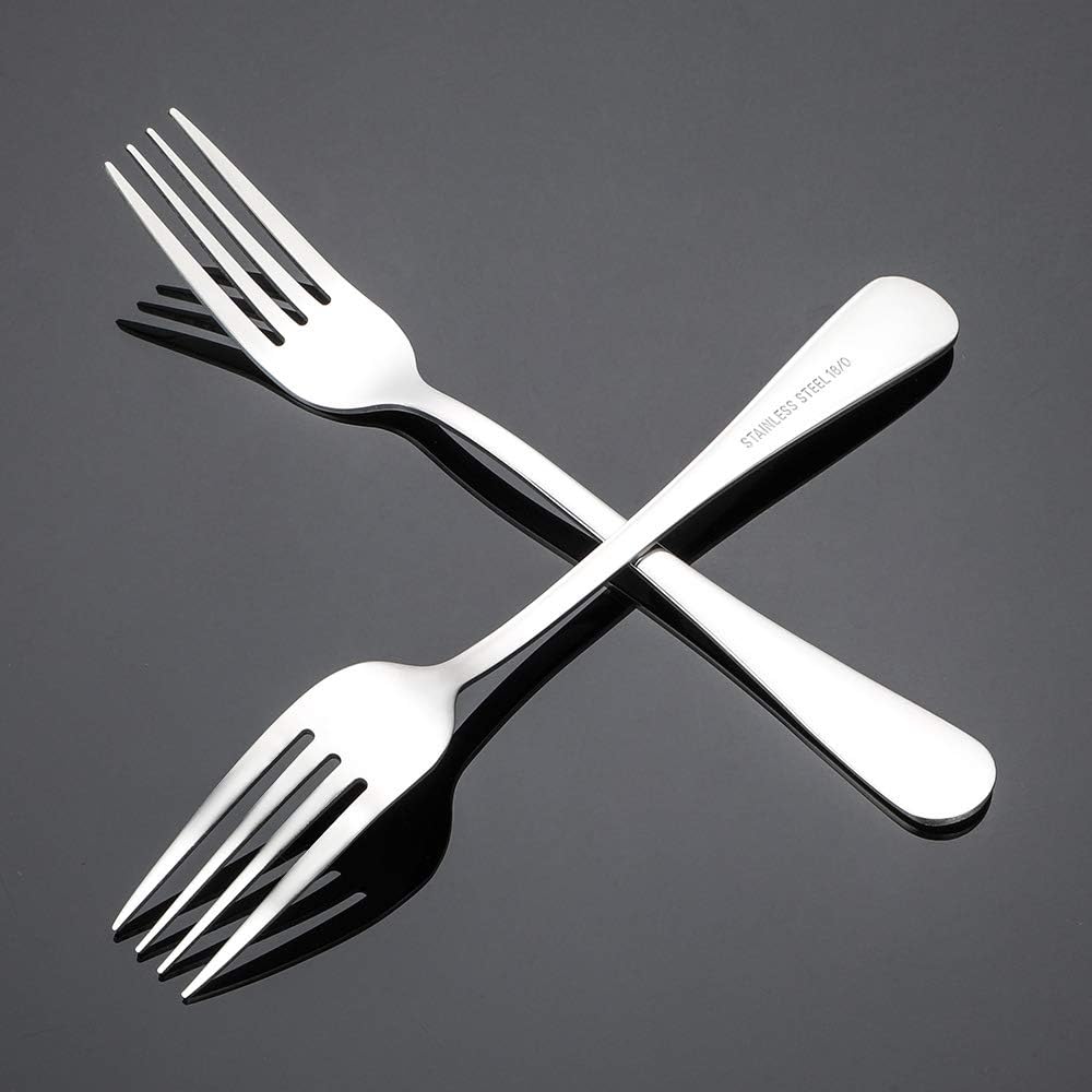 Briout Silverware  Dinner Fork 8 Inches  Forks Set of 12 Premium Food Grade Stainless Steel Forks for Home Kitchen Party Restaurant  Mirror Polished Dishwasher Safe