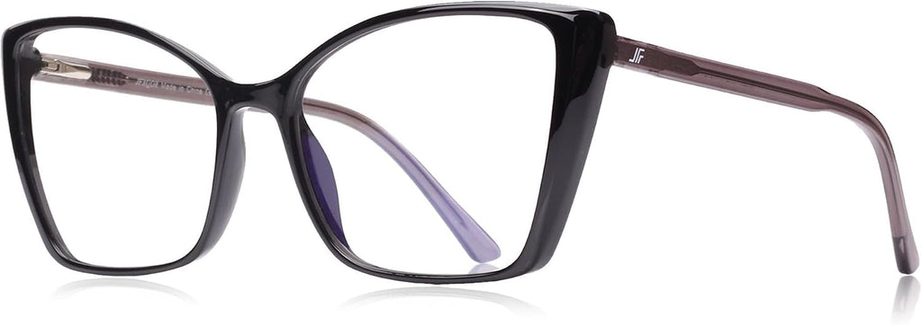 Blue Light Blocking Glasses for Women  Oversized Trendy Cat Eye Computer Gaming Glasses Anti Glare & UV Glare RF6204 (Black Cateye Frame)