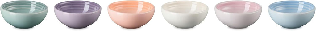 Le Creuset Stoneware Set Of 6 Vancouver Pinch Bowls  Pastel Multi Color