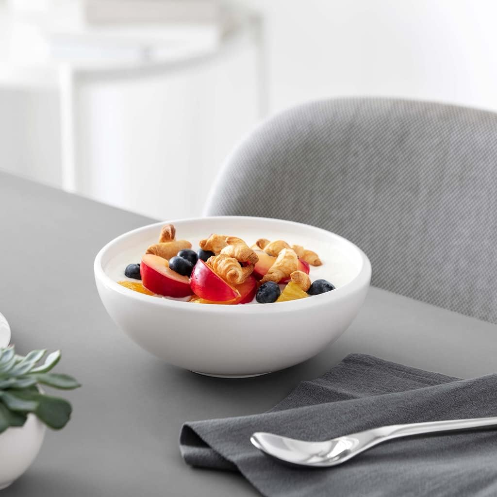 Villeroy & Boch NewMoon Modern Bowl for Cereals  Soups  Salad or Desserts Made of Premium Porcelain  Dishwasher Safe  White  17 oz