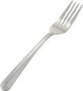 Winco 12-Piece Dominion Heavy Weight Dinner Fork Set  18-0 Stainless Steel  4.5"L x 0.63"W  Silver