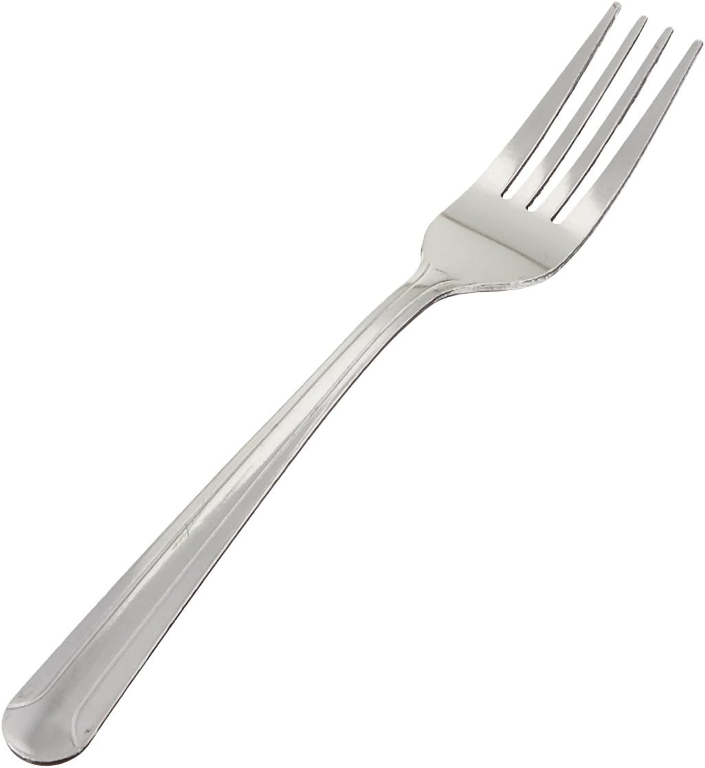 Winco 12-Piece Dominion Heavy Weight Dinner Fork Set  18-0 Stainless Steel  4.5"L x 0.63"W  Silver
