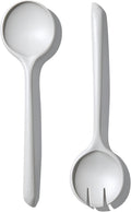 | Salad Serving Spoon and Fork Set | | Kitchen Utensils | Durable  Lightweight  and BPA-Free | Ideal for Pasta & More | Salt Color
