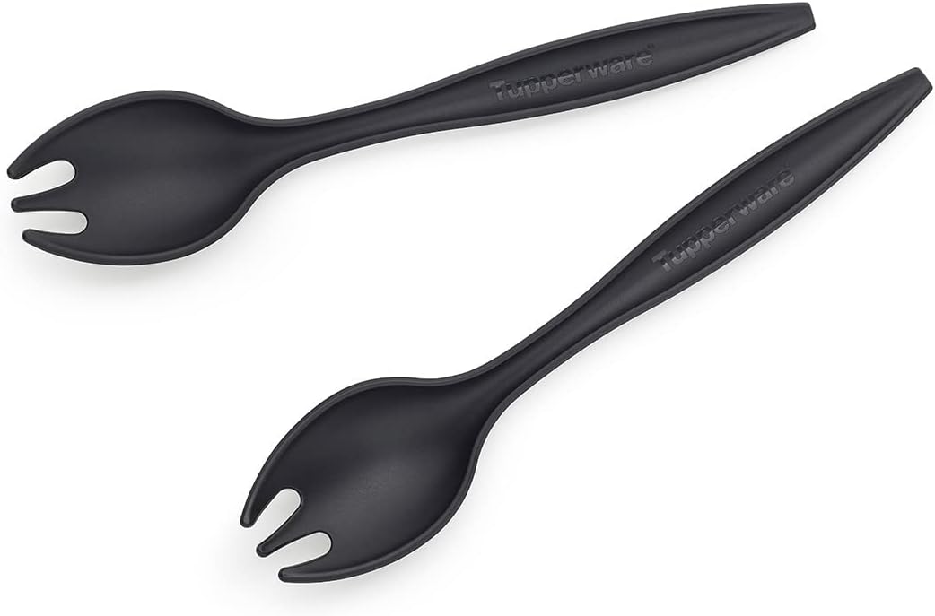 NewTupperware Salad Serving Forks Tongs Set of 2 Black