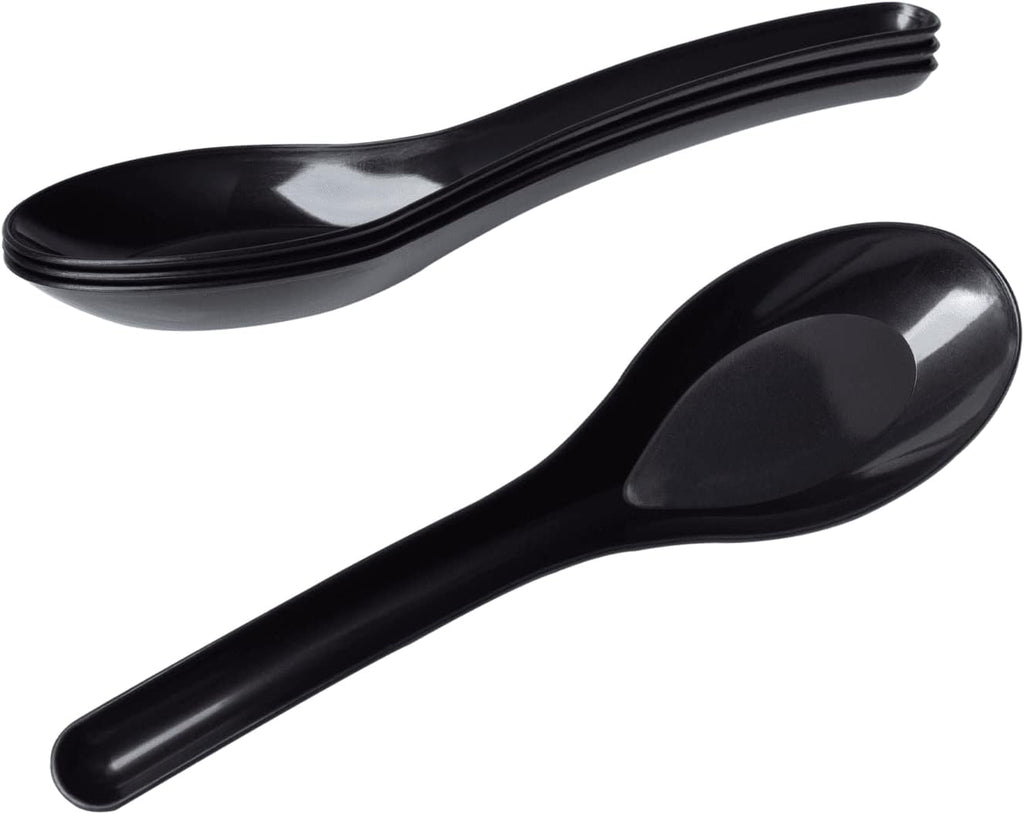 Karat U2015B Med-Heavy Weight Asian Soup Spoon - Black -1 000 ct