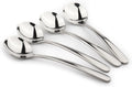 Korean Soup Spoon 18/10 Stainless Steel: Large Round Soup Spoons - 7 inch Long Handle Dinner Rice Soup Spoon Set for Home Kitchen Restaurant - 4 PCS