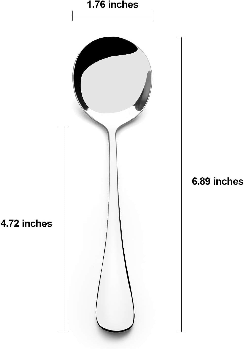 Soup Spoons  Wholesale Spoons Silverware  Round Stainless Steel Spoon Set of 8